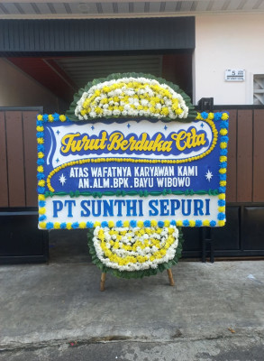 Papan Bunga Duka di Cikawao