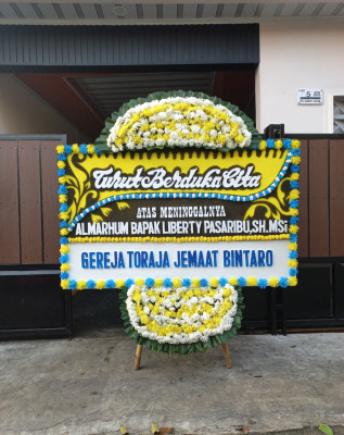 Papan Bunga Duka di Cikawao